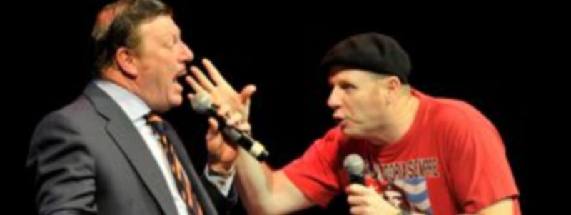 Un momento de la actuación de los hermanos Cadaval