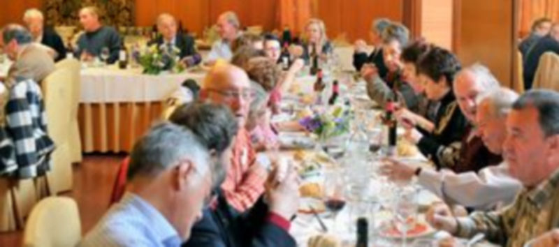 Un momento del almuerzo