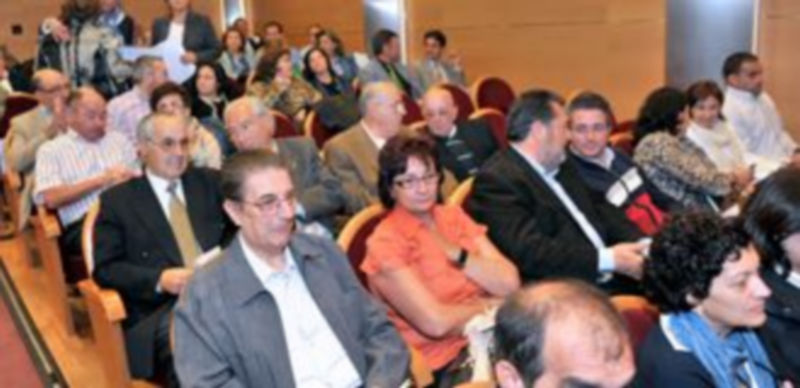 Imagen de la última asamblea general de Caja Segovia en la que se aprobó el nuevo régimen interno de la entidad. / Kamarero