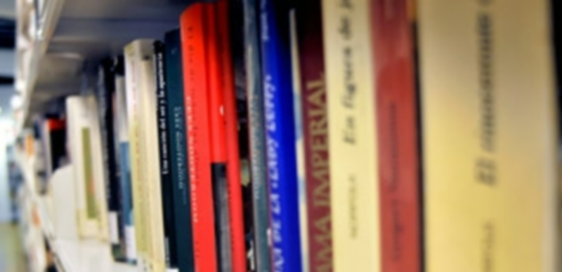 Una estantería con libros en la Biblioteca Pública de Segovia. / Kamarero