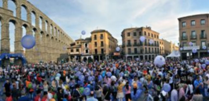 Imagen de una de las actividades realizadas para promocionar Segovia para la capitalidad cultural de 2016 / Juan Martín