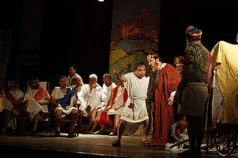 Un momento de la representación de ‘Los acarnienses’