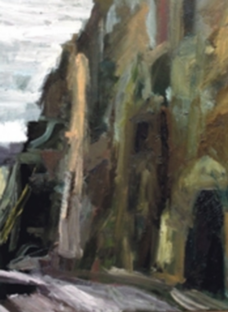 CURSO DE PINTORES PENSIONADOS: Paisajes y cultura 1 .Ikaitz Obeso. Calle del Palacio Quintanar (2014)