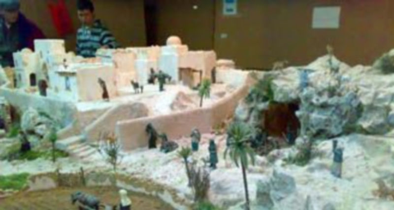 Belén creado por los vecinos de Gomeznarro que fue premiado en el certamen provincial./El Adelantado