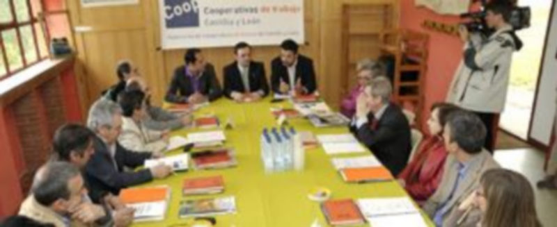 Los representantes de las distintas uniones provinciales de FECOOP