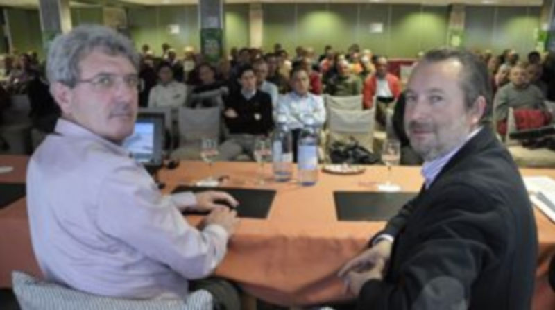 Guzmán Bayón (izquierda) junto a Donaciano Dujo