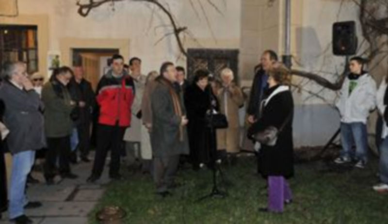 Un momento del homenaje a Machado