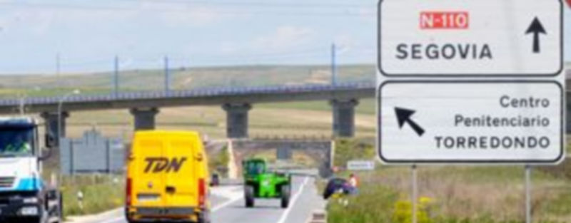 Zona de la intersección de la N-110 con la SG-20