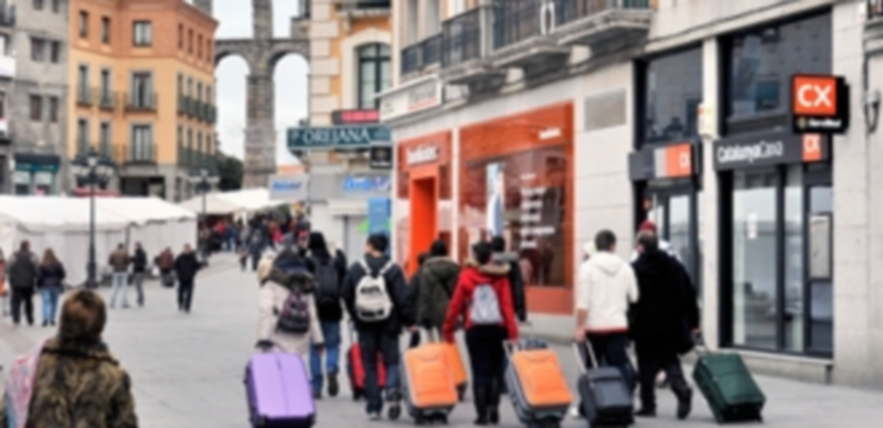 Imagen de archivo de un grupo de viajeros que se alojaron en establecimientos hoteleros de Segovia. / Kamarero