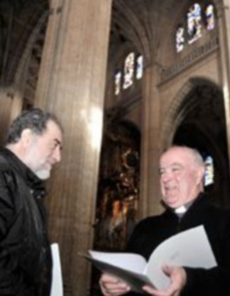 Carlos Muñoz de Pablos y Ángel García Rivilla en la Catedral./KAMARERO