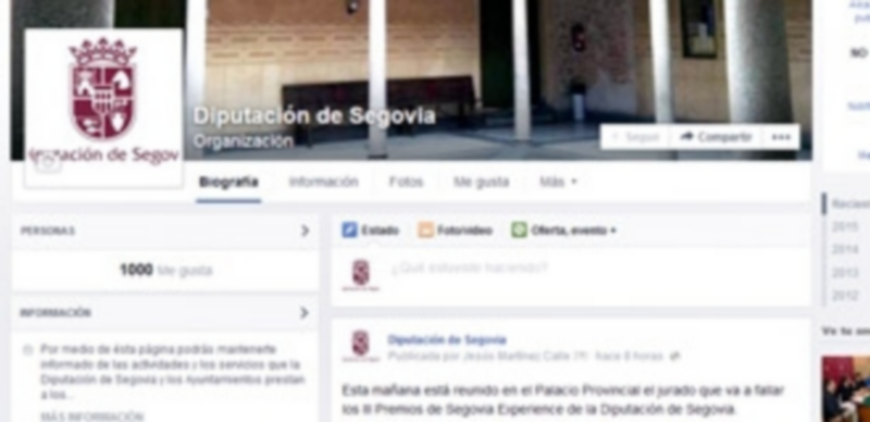 El muro de Facebook de la Diputación