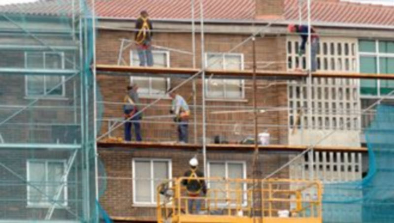 Trabajadores del sector de la construcción. / Alberto Benavente