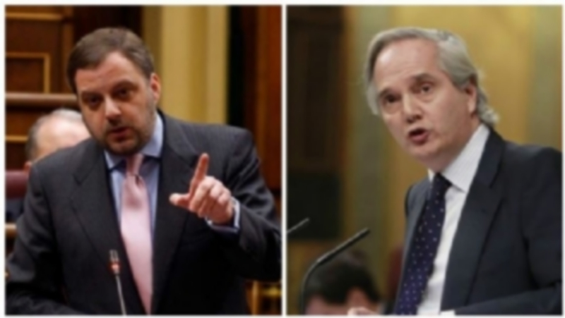 Arístegui (i) y De la Serna (d.) en imágenes de archivo en el Congreso de los Diputados./ E.P.