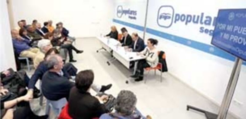 Imagen de la reunión del comité ejecutivo del PP de Segovia