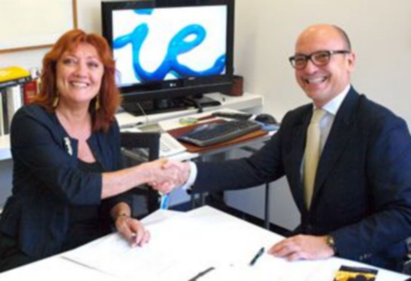 María Sheila Cremaschi y el rector de IE Universidad