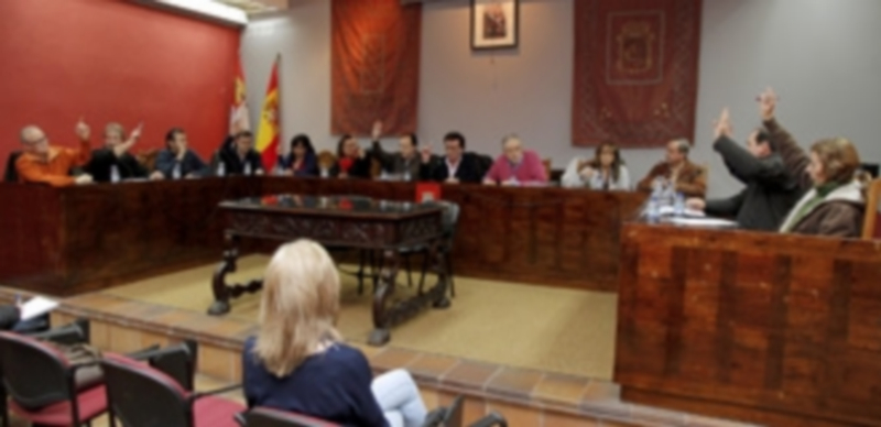 Un momento del desarrollo del pleno en la noche del martes en el salón del Ayuntamiento. / Gabriel Gómez