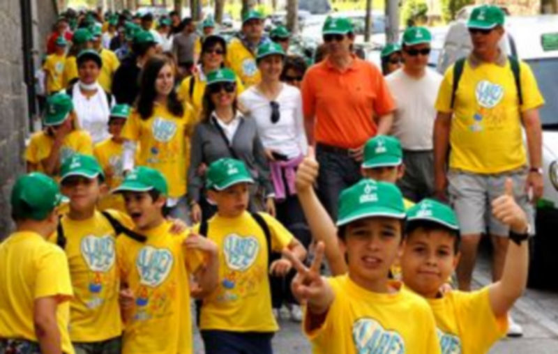 Durante la marcha por la ciudad