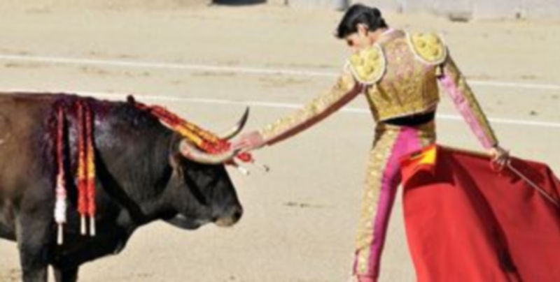 Imagen de archivo de un Víctor Barrio valiente ante el toro. / Juan Martín.