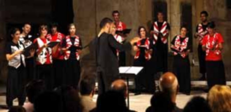 La actuación del Coro de San Juan Bautista de Leioa