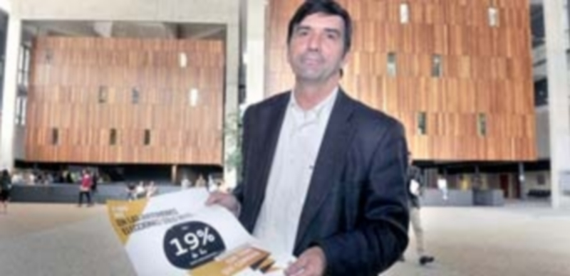 Agustín García Matilla hacía ayer balance de la campaña electoral. / Kamarero