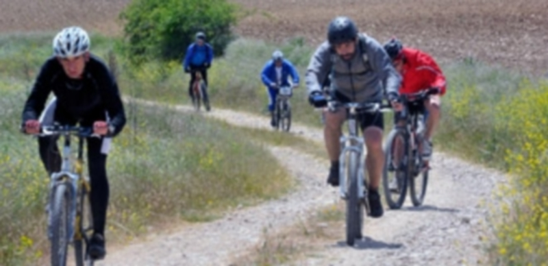 Cicloturistas en una anterior edición de la MTB Camino de San Frutos./ Kamarero