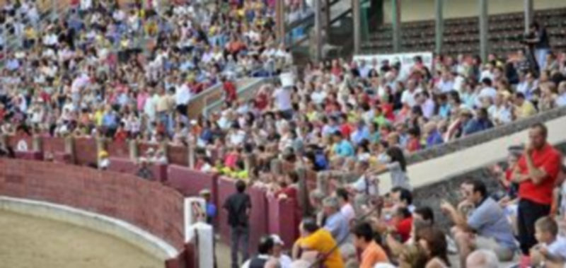 Los segovianos respondieron a la llamada realizada por la Asociación de Camareros y los graderíos de la plaza de toros de Segovia presentaron el miércoles un magnífico aspecto. / Kamarero