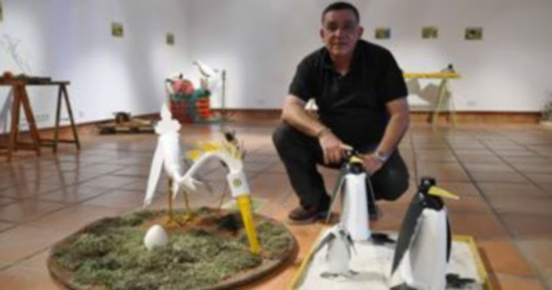 Julio Álvarez durante su exposición en el Ceneam el pasado julio. / Juan Martín