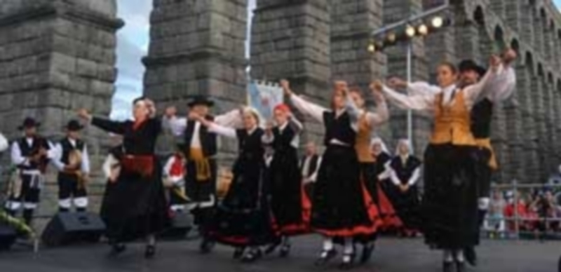 La ACFAL actuando a los pies del Acueducto./ Borja Martín