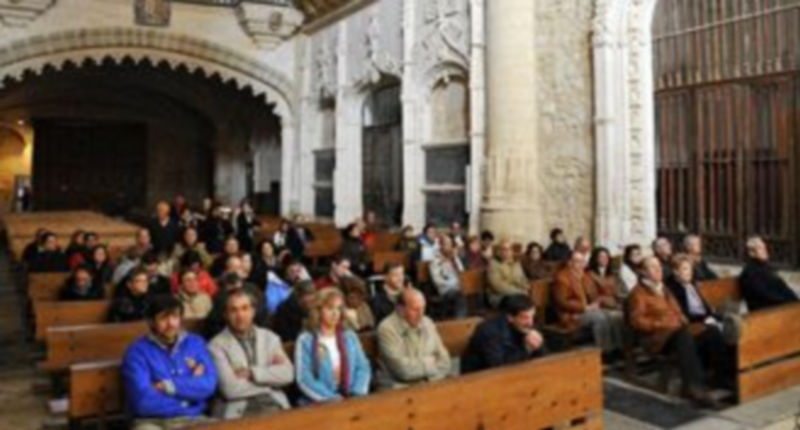 Los amigos del Camino de Santiago celebraron la misa en el Monasterio de El Parral. /JUAN MARTÍN