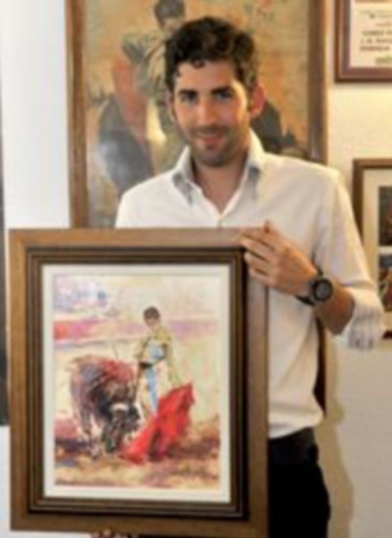 Serafín Marín con el ódeo de Lope Tablada