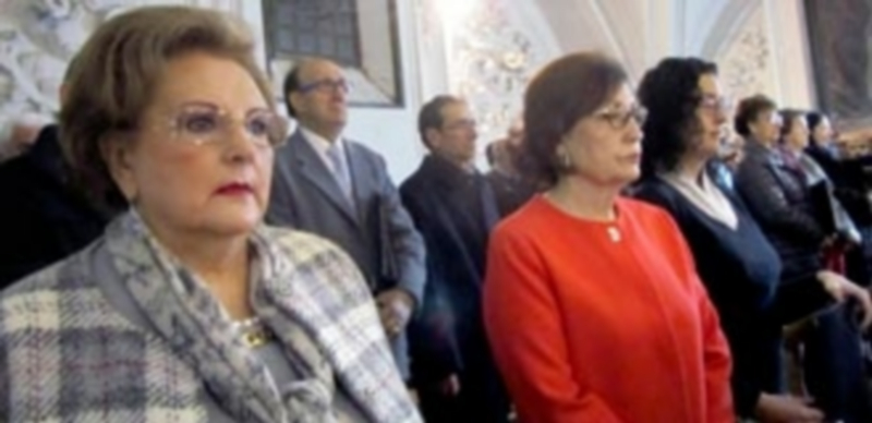 Integrantes de la coral Voces de Castilla durante la misa celebrada en la iglesia de Santo Tomás. / El Adelantado