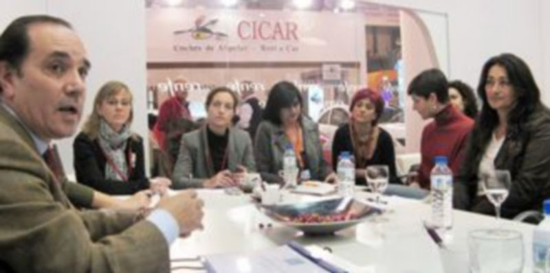 Un momento de la reunión mantenida en la pasada edición de Fitur./ E. A.