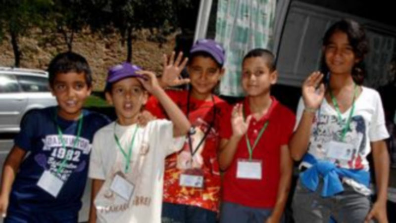 Un grupo de niños saharauis que viajaron a Segovia en la última edición de la iniciativa ‘Vacaciones en paz’. / A. Benavente