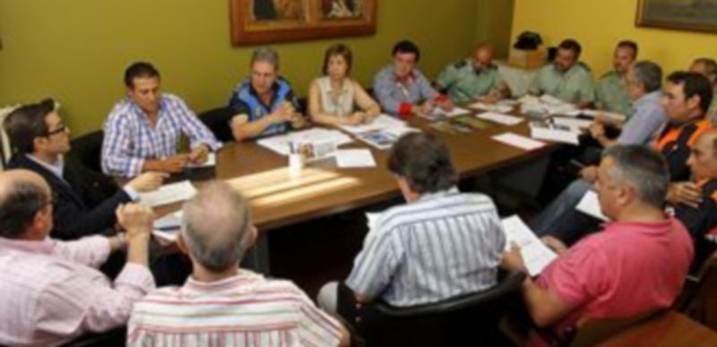 Asistentes a la Junta de Seguridad de la villa desarrollada la pasada semana. / Gabriel Gómez