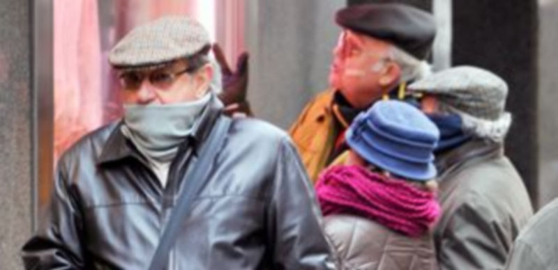 El frío ya se dejó sentir ayer en Segovia. Por ello