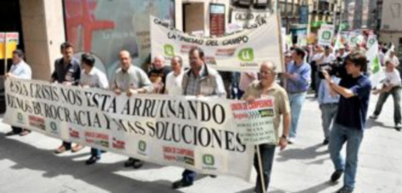 Cabeza de la manifestación celebrada en Segovia