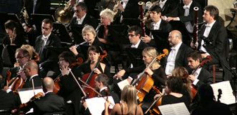 Detalle de algunos de los 78 músicos que conforman la Orquesta Sinfónica de Castilla y León./ Lara Mazagatos