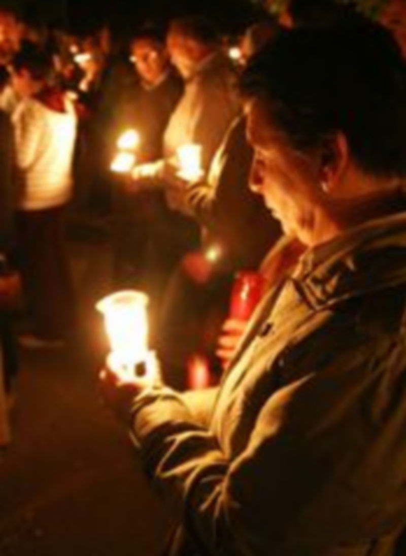 Desarrollo del Rosario de Antorchas en una edición anterior./ Gabriel Gómez