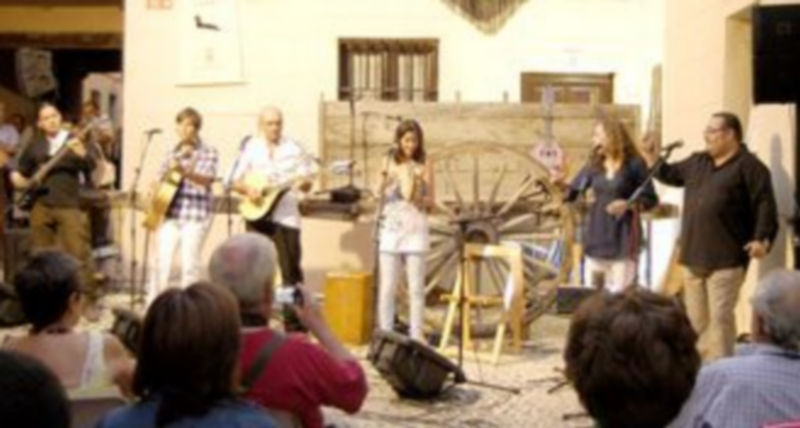 El grupo ‘Alquitara’ durante el concierto de ayer. / Leandro Valdez