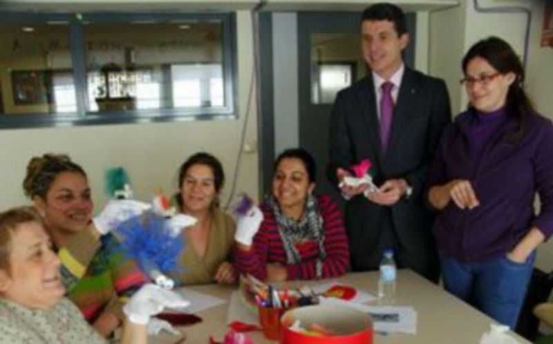 Un momento de la clase a la que asistió el concejal de Servicios Sociales