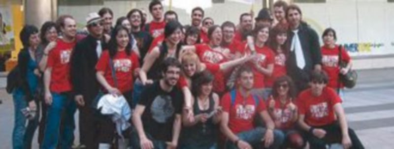 Varios componentes de Mamma give me funk el 17 de mayo en Madrid