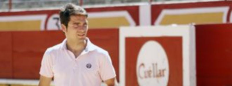 Javier Herrero en la Plaza de Toros de Cuéllar en la que tomará la alternativa el miércoles 1 de septiembre./Gabriel Gómez