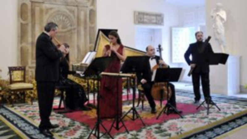 Un momento de la actuación del quinteto