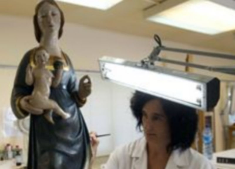 La imagen de La Fuencisla ha sido restaurada por los expertos del centro de restauración de Simancas. / Kamarero