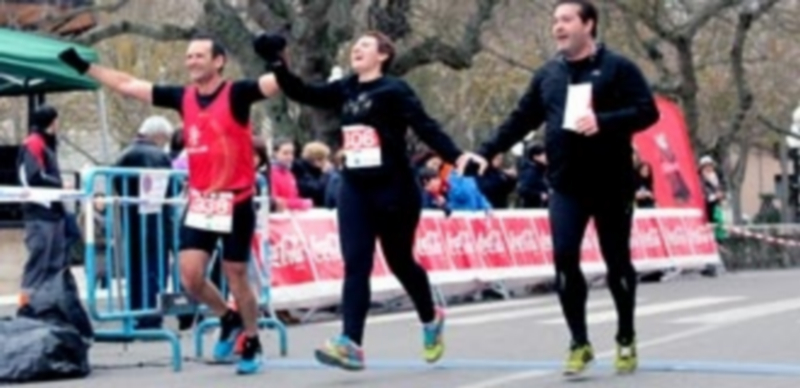 La V Carrera de las Murallas busca aumentar el número de participantes 1 Línea de meta de la IV edición de la Carrera de las Murallas