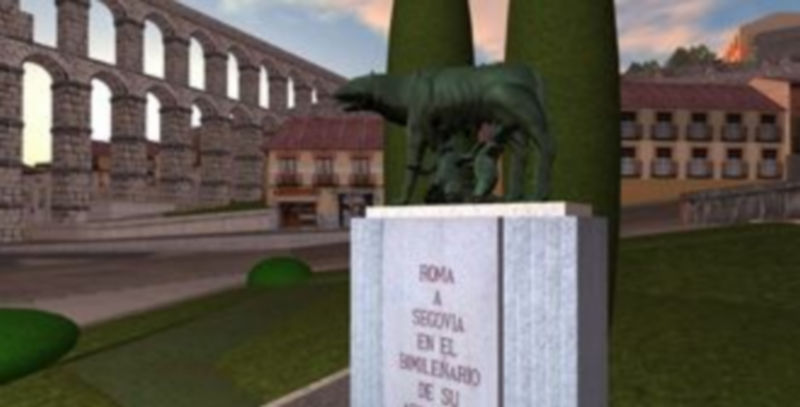 Empresa pionera ‘cruza el charco’ 1 Imagen correspondiente a la recreación de la Plaza de la Artillería de la capital segoviana realizada por la empresa. / VRS