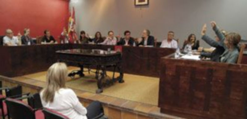 Un momento del desarrollo del pleno ordinario en la noche del martes . / Gabriel Gómez