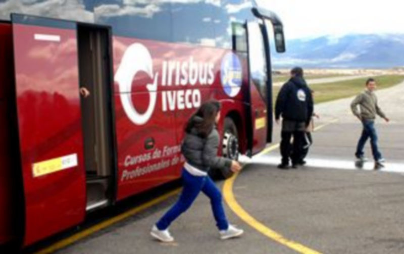 Fotografía de archivo de una actividad dirigida a mejorar la seguridad de los autobuses escolares. / Alberto Benavente