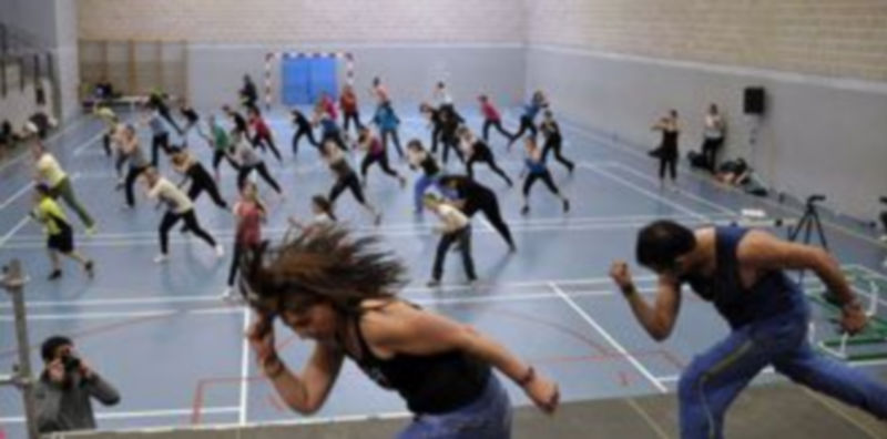 Las coreografías y su ritmo vertiginoso hicieron bailar y disfrutar a los participantes./ Juan Martín