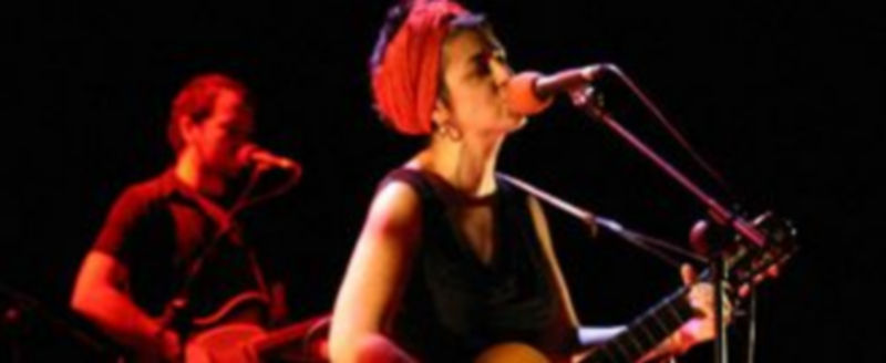 Imagen de archivo de Amparo Sánchez durante un concierto.